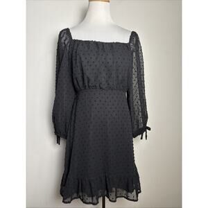 Speechless Milkmaid Whimsigoth Mini Dress Size M Sheer Sleeve Swiss Dot‎ Hoco